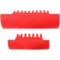 Ersandy - 2 stücke Gummi Holzmaserung Malerei Werkzeuge Nachahmung Holz Körnung Muster Textur Wand diy Pinsel Malerei Tool Home Dekoration von ERSANDY