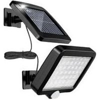 Ersandy - 2er-Pack 56 LED-Solarleuchten für den Außenbereich mit Bewegungssensor, IP65 wasserdicht, 120 Grad Beleuchtungswinkel, mit 5 m Kabel von ERSANDY