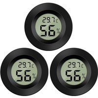 3er-Pack Hygrometer, Thermometer, digitaler LCD-Monitor, Luftfeuchtigkeitsmessgerät für Luftbefeuchter, Luftentfeuchter, Gewächshaus, Keller, von ERSANDY