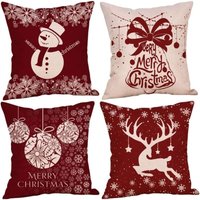 4 STK. Kissenbezug mit Weihnachtsthema, Schneeflocken-Kissenbezug, Weihnachtskissenbezug, Weihnachtskissenbezug, Weihnachtskissenbezug für Sofa 4 STK. Kissenbezug mit Weihnachtsthema, Schneeflocken-Kissenbezug, Weihnachtskissenbezug, Weihnachtskissenbezug, Weihnachtskissenbezug für Sofa von ERSANDY