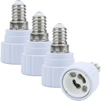 4X Lampensockel-Adapter E14 auf GU10 in Weiß – Set mit 4 Umformatierungskonvertern für LED-Leuchtmittel von ERSANDY