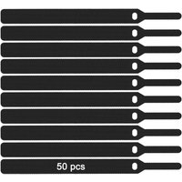 Ersandy - 50 Stück Kabelbinder, 12 x 145 mm Kabelbinder, verstellbare, wiederverwendbare Kabelbinder (schwarz) von ERSANDY