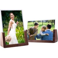 Ersandy - 6-Zoll-Fotorahmen, 2er-Set, Holz- und Acrylglasrahmen für Tischfoto-Heimdekoration Ersandy - 6-Zoll-Fotorahmen, 2er-Set, Holz- und Acrylglasrahmen für Tischfoto-Heimdekoration von ERSANDY
