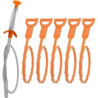6-teiliges Frühlings-Abfluss-Entstopfungs-Werkzeug-Set – Küchenspüle, Dusche, Kanalisations-Entstopfungswerkzeug von ERSANDY