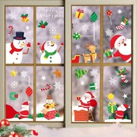8 Blatt Weihnachtsaufkleber, Fensteraufkleber, dekorative Aufkleber, DIY-Fenster-Weihnachtsaufkleber, Aufkleber, statische Weihnachtsaufkleber von ERSANDY