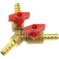 Ersandy - 8 mm Messing-Rohrverschraubung, Y-Typ, 3-Wege-Rohrverbindungs-Verbindungsstück-Adapter, kompatibel für Luft, Wasser, Gas von ERSANDY