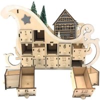 Adventskalender aus Holz zum Befüllen – Weihnachtskalender mit 24 Schubladen – DIY – Schlitten – Weihnachtshaus – Tischdekoration – DIY-Set 2023 – Adventskalender aus Holz zum Befüllen – Weihnachtskalender mit 24 Schubladen – DIY – Schlitten – Weihnachtshaus – Tischdekoration – DIY-Set 2023 – von ERSANDY
