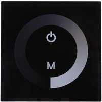 Dimmerlicht, Fydun Dimmbares LED-Einzelfarben-Touchpanel-Dimmer-Wandschalter-Controller Touchpanel-LED-Lichtleiste DC 12V-24V Leise mit (Schwarz) von ERSANDY