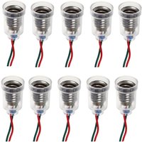 10 Stück E10-Lampensockel, LED-Schraubmontage, kleine Lampenfassung, Lampenfassung mit Drahtfassung für Experimentierschaltung, 10 Stück E10-Lampensockel, LED-Schraubmontage, kleine Lampenfassung, Lampenfassung mit Drahtfassung für Experimentierschaltung, von ERSANDY
