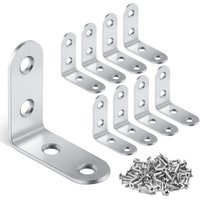 Ersandy - 16 Stück Eckwinkel – 40 mm x 40 mm 90 Grad rechtwinklige Klammern aus Edelstahl, L-förmige Keilstreben mit 64 Stück Schrauben, Eckwinkel, von ERSANDY