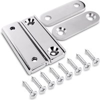 Ersandy - 2 Stück rechteckige Neodym-Magnete mit Loch 40 x 13,8 x 5 mm, 15 kg Kraft + 2 Stahlscheiben + 8 Schrauben im Lieferumfang enthalten von ERSANDY