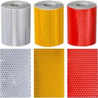 Ersandy - 3 Rollen reflektierendes Klebeband, 3 m x 50 mm, selbstklebendes reflektierendes Klebeband, Fahrradspeichenreflektor, Reflektor für von ERSANDY
