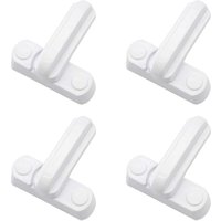 4 Stück Schärpe Jammer Fensterschloss Weiß Metall Sicherheitsriegel Tür Home Security Ersatz für verschiedene Türen und Fenster und Home Security von ERSANDY