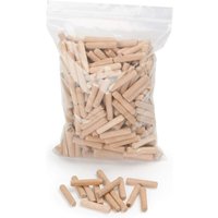 Ersandy - 400 Stück Holzdübel 8 mm x 50 mm – massiver Buchenholzdübel ideal für Holzfräser – passend für Bohrschablone/Bohranleitung von ERSANDY