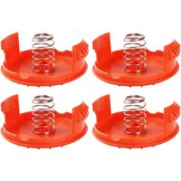 4er-Pack Spulenkappen + 4 Feder-Ersatzteile, kompatibel mit black+decker RC-100-P Rasentrimmer von ERSANDY