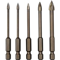 Ersandy - 5er-Set Dreiecksbohrer-Set, Hartmetall-Fliesenbohrer, effektives Universal-Bohrwerkzeug für Glas, Fliesen, Beton, Marmor und Keramik von ERSANDY