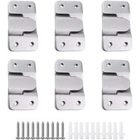 Ersandy - 6 Paar [12er-Pack] Verdeckte Montagehalterung, eingebettete Verriegelungs-Hängeschnalle, Edelstahl-Wandbeschläge zum Aufhängen von von ERSANDY
