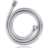 Ersandy - Brauseschlauch 1,5 m flexibler PVC-Brauseschlauch mit doppeltem Verdrehschutz, universeller Ersatz, mit doppeltem Kopf aus hochwertigem von ERSANDY