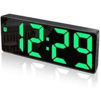 Ersandy - Digitaler Wecker, großes LED-Display, Spiegeloberflächenuhr mit Schlummerfunktion und USB-Ladeanschluss, helligkeitsverstellbarer Wecker von ERSANDY