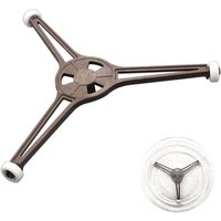 Ersandy - Dreieckiges Tablett, Mikrowellen-Tabletthalter, drehbarer Ring für Mikrowellenherde, für 24,5 cm große Mikrowellen-Teile, flache Glasplatte von ERSANDY