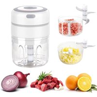 Ersandy - Elektrischer Mini-Zwiebelzerkleinerer mit 2 Tassen, elektrischer Multi-Küchenmixer, Zerkleinerer 250 ml + 100 ml, wiederaufladbar über usb Ersandy - Elektrischer Mini-Zwiebelzerkleinerer mit 2 Tassen, elektrischer Multi-Küchenmixer, Zerkleinerer 250 ml + 100 ml, wiederaufladbar über usb von ERSANDY