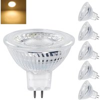 Ersandy - GU5.3 MR16 12 v LED-Leuchtmittel, 5 w, entspricht 40 w Halogenlampe, Warmweiß 2700 k, 350 lm, 12 v LED-Spot-Leuchtmittel, 120° von ERSANDY