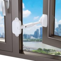 Ersandy - Kindersicherungs-Fensterbegrenzer für Baby-Sicherheits-Fensterschlösser, Fenster-Sicherheitsschlösser für Kleinkinder und Haustiere (weiß) von ERSANDY