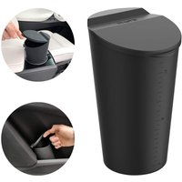Ersandy - Kleiner Auto-Mülleimer mit Deckel – Auto-Getränkehalter – Taschen-Mülleimer für die Autotür – Mülleimer für Auto, Zuhause, Büro – Schwarz von ERSANDY
