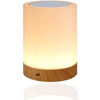 Ersandy - LED-Nachtlicht, Kinder-Nachtlicht, Nachttischlampe mit Touch-Steuerung und wiederaufladbarem USB-Anschluss und Farbwechsel, RGB-dimmbare von ERSANDY