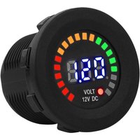 Ersandy - LED-Voltmeter-Tester, Voltmeter-Tester, LED-12-V-Anzeige, Spannungsprüfer, mit Dreh- und Verriegelungssystem für Boot, Fahrzeug, Motorrad, von ERSANDY