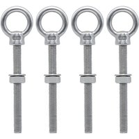 M10 x 100 mm Ringschrauben, M10 Ringschrauben mit metrischem Gewinde, Edelstahl zur Befestigung und Aufhängung, 4 Stück von ERSANDY