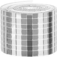 Ersandy - Rolle selbstklebender Glas-Mini-Quadrat-Spiegel, silberner Mosaik-Fliesen-Aufkleber, Mosaik-Fliesen-Spiegel-Wandaufkleber für DIY-Handwerk, Ersandy - Rolle selbstklebender Glas-Mini-Quadrat-Spiegel, silberner Mosaik-Fliesen-Aufkleber, Mosaik-Fliesen-Spiegel-Wandaufkleber für DIY-Handwerk, von ERSANDY