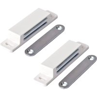 Ersandy - Schranktürmagnet, extra starker magnetischer Türschließer – Haltekraft 13 kg – 2er-Set in Weiß – Schranktür – für Türen, Möbel, Schubladen. von ERSANDY