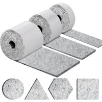 Selbstklebende Möbelgleiter, Möbel-Stuhlgleiter, 3 Rollen (100 x 10 cm + 100 x 5 cm + 100 x 2 cm), Stuhlpolster, 4 mm dicker Filzgleiter von ERSANDY