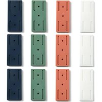 Ersandy - Selbstklebender Steckdosenhalter, 12 Stück, wandmontierter Steckdosenleistenhalter, stanzfreier, selbstklebender Steckdosenhalter von ERSANDY