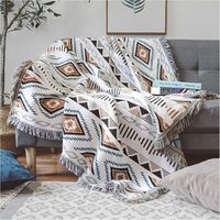 Ersandy - Sofadecke mit Quaste, Sofaüberwürfe, Strickdecke, Decke im Azteken-Ethno-Stil, für Zuhause, Büro, Reisen, Camping. (Geometrische Muster, Ersandy - Sofadecke mit Quaste, Sofaüberwürfe, Strickdecke, Decke im Azteken-Ethno-Stil, für Zuhause, Büro, Reisen, Camping. (Geometrische Muster, von ERSANDY