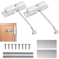Ersandy - Stück automatischer Türschließer, verstellbarer Federtürschließer für Türen bis 30 kg, Groom-Türschließer mit Einstellstange, Montageplatte von ERSANDY