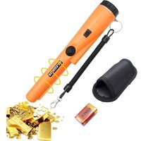 Ersandy - Tragbarer Metalldetektor, 360°-Scan-Metalldetektor, wasserdichter Metall-Pinpointer mit integrierter LED-Anzeige/Alarmleuchte/9-V-Batterie, Ersandy - Tragbarer Metalldetektor, 360°-Scan-Metalldetektor, wasserdichter Metall-Pinpointer mit integrierter LED-Anzeige/Alarmleuchte/9-V-Batterie, von ERSANDY