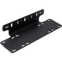 Ersandy - Universal-Kennzeichenhalter, schwarze Legierung, Frontstoßstange, LED-Leiste und funktionierende Lichter, Kennzeichenhalterung für 4 x von ERSANDY