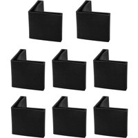 Ersandy - sourcing map 8 Stück Stuhlbeinkappen, Eckeisen, L-Form, Möbel, Tischpolster, Endkappe, Eckenschutz, Schutz, 38 mm x 38 mm, Schwarz von ERSANDY