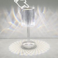 Ersandy - Kristall-LED-Tischlampe, wiederaufladbare kabellose Tischlampe, Touch-Dimm-LED-Nachttischlampe für Wohnzimmer, Hotel, Schlafzimmer, von ERSANDY