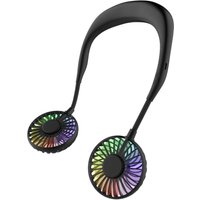 Nackenventilator, tragbarer Ventilator, Mini-USB-Ventilator, tragbarer wiederaufladbarer Nackenventilator, 3-Gang-Doppelwindkopf-Luftkühler für von ERSANDY