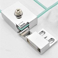 Ersandy - Paar/rahmenlose Glastürscharniere Weinschrank Vitrine Integriertes seitlich montiertes Glastürscharnier (Silber) von ERSANDY