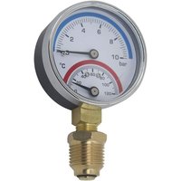 Ersandy - Thermomanometer 80 mm Manometer Druck Temperatur Thermometer Kessel Heizung Radialgewinde (80 mm 0–16 bar 1/4 Zoll) von ERSANDY