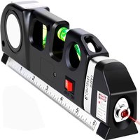 Ersandy - Vielseitiger 4-in-1-Laser, tragbar, leistungsstarker Laser mit Wasserwaage, Maßband, Standard- und metrischem Maßband mit 2,5 m langen von ERSANDY