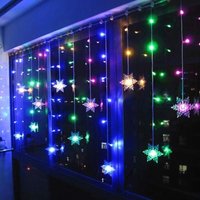 Vorhang-Lichter, Vorhang-Lichter, Sternen-LED, LED-Lichterkette, 96erLED 3,5 m, Beleuchtungsgirlande, LED-Girlande, Fensterdekoration, Weihnachten, von ERSANDY