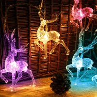 Vorhang-Lichter, Weihnachtsbaum-Lichter-Girlande, 1,5 m, 10 LEDs, batteriebetrieben, Weihnachts-Rentier-Lichter, von ERSANDY