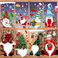 Wiederverwendbare Weihnachts-Fensteraufkleber, Weihnachts-Fensteraufkleber, Dekoration, Zwerge, Weihnachts-Fensteraufkleber, Wiederverwendbare Weihnachts-Fensteraufkleber, Weihnachts-Fensteraufkleber, Dekoration, Zwerge, Weihnachts-Fensteraufkleber, von ERSANDY