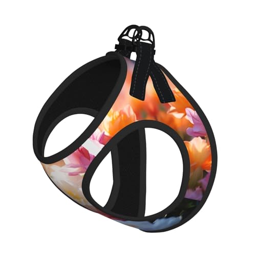 Hundegeschirr mit Blumendruck, verstellbar, für Spaziergänge, Welpen, Leinenclips, Haustiergeschirr, Trainingsweste Hundegeschirr mit Blumendruck, verstellbar, für Spaziergänge, Welpen, Leinenclips, Haustiergeschirr, Trainingsweste von ERSDWRE