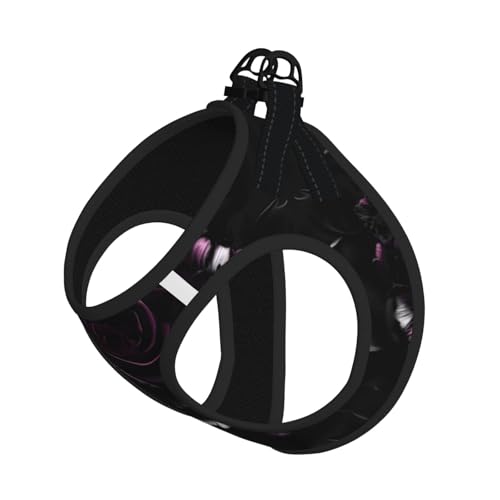 Hundegeschirr mit Gothic-Rosendruck, verstellbar, für Spaziergänge, Welpen, Leinenclips, Haustiergeschirr, Trainingsweste Hundegeschirr mit Gothic-Rosendruck, verstellbar, für Spaziergänge, Welpen, Leinenclips, Haustiergeschirr, Trainingsweste von ERSDWRE